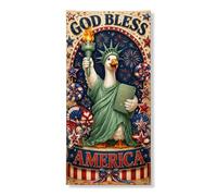 Striscione decorativo per porta patriottico, design vintage per il giorno dell'indipendenza americana, decorazione per interni ed esterni, 91 x 182 cm