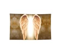 Striscione decorato con ali d'angelo 2 × 3ft/3 × 5ft/4 × 1,8 m quattro fori decorativo, per interni ed esterni, divertente decorazione regalo