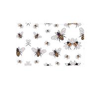 Striscione decorato con api divertenti 2 × 3ft/3 × 5ft/4 × 1,8 m, quattro fori, bandierine divertenti per interni ed esterni, decorazione regalo
