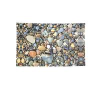 Striscione decorato con pietre di ciottoli 2 × 3ft/3 × 5ft/4 × 1,8 m quattro fori decorativo, per interni ed esterni, divertente bandiera regalo