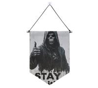 Striscione del teschio di Dio della Morte appeso con asta telescopica bandiera banner decorazione esterna per porte, pareti, finestre, giardini, cortile