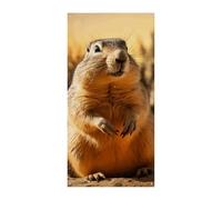 Striscione della copertura della porta della marmotta disegnato a mano 90x180cm striscioni per feste segno di benvenuto stagionale decorazione verticale porta appeso per portico ingresso decorazione