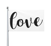 Striscione di auguri con scritta "Love In Cursive", con scritta "Love In Cursive", striscione con occhielli per interni ed esterni, feste e decorazioni per la casa