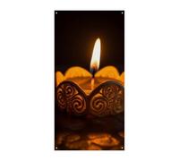 Striscione di copertura per porta candela 90 x 180 cm banner per feste cartello di benvenuto stagionale decorazione verticale porta appeso per portico ingresso decorazione giardino