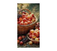 Striscione di copertura per porta raccolta della frutta 90 x 180 cm banner per feste cartello di benvenuto stagionale decorazione verticale porta appeso per portico ingresso decorazione giardino