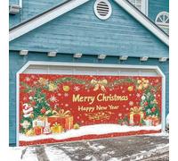 Striscione di Natale per interni ed esterni, create a Joyful Atmosfera con Christmas Garage Banner A Of To Your Garage This Festive Season!(C,480 x 210 cm)