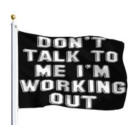 Striscione Don't Talk To Me I'm Working Out Funny Gym 90x150cm