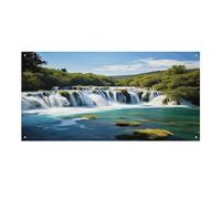 Striscione durevole per festival, cascate sul fiume Krka, decorazione riutilizzabile per feste, perfetta per feste aziendali, grandi inaugurazioni e raduni