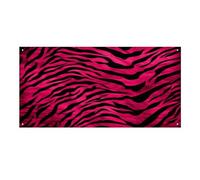 Striscione durevole per festival, stampa zebrata, tigre leopardata, decorazione riutilizzabile per feste, perfetto per feste aziendali, grandi inaugurazioni e raduni