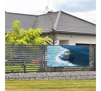 Striscione e segni di terra con toni e onde da appendere alla parete, bandiera con corda da appendere, 61 x 119 cm, per feste, poster per feste per interni ed esterni, Capodanno, laurea, matrimonio