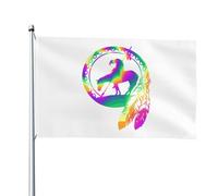 Striscione End Trail Native Americann Retrona Warrior Appendere Bandiera Garden Resistente Alle Intemperie Decorazioni Da Giardino Per Domestiche Esterni Strada 3X5 Ft