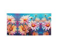 Striscione estivo con margherite floreali e stampa floreale, versatile per feste, Ringraziamento e compleanni, per tutte le occasioni
