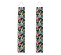 Striscione estivo tropicale hawaiano con foglie di palma stampa portico, striscione esterno, decorazioni per il Ringraziamento, per tutte le celebrazioni