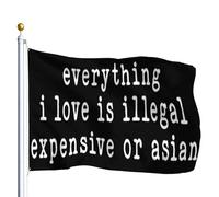 Striscione Everything I Love Is Expensive Illegal Or Asian 90x150cm