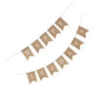 Striscione Felice 100 Giorni in Lino Kaki, Pieghevole e Riutilizzabile | Personalizza Striscione, Decorazione Compleanno per Bebè, Facile da Portare, Leggero, per Festa dei Cento Giorni