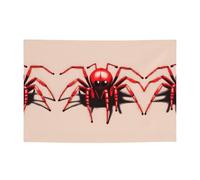 Striscione festivo a forma di piccolo ragno rosso, per creare atmosfera, 119,4 x 180,3 cm, per Natale, feste notturne, riunioni di amici
