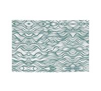 Striscione festivo a righe ondulate verdi che crea atmosfera, 119,4 x 180,3 cm, per Natale, feste notturne, riunioni di amici