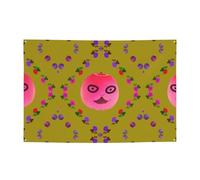 Striscione festivo con faccina divertente, color pesca, 119,4 x 180,3 cm, per Natale, feste notturne, riunioni di amici