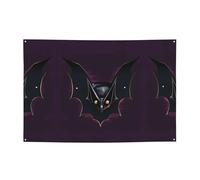 Striscione festivo con pipistrello fantasma nero che crea atmosfera, 119,4 x 180,3 cm, per Natale, feste notturne, riunioni di amici