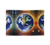 Striscione festivo per creare atmosfera della Terra cosmica, 119,4 x 180,3 cm, per Natale, feste notturne, riunioni di amici