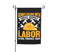 Striscione Genius Beings With Great Works Labor Alone Finishes Them Con 2 Occhielli Bandiera Verticale Garden Appendere Striscione Da Giardino Per Casa Parete Decorazioni 12X18 Inch