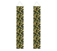 Striscione giallo con stampa di limoni, decorazione per feste e cerimonie, portico, segno di benvenuto per laurea