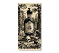 Striscione gotico vintage per porta bottiglia di pozione, foresta per Halloween, sfondo spettrale per interni ed esterni, 91 x 182 cm