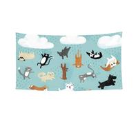 Striscione grande con stampa di cani e gatti che piovono, per feste di compleanno, decorazione da appendere per regali di celebrazione