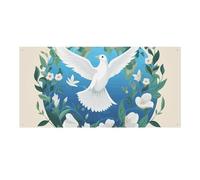 Striscione grande per feste con scritta "Peace on Earthb", 120 x 60 cm, da appendere alla parete, per feste di compleanno, per esterni e interni, decorazione per feste