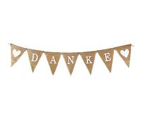 Striscione Grazie Festoni Triangoli Juta Scritte Tedesche DANKE Banner Matrimonio Decorazioni Nuziali Fidanzamento Addobbi Casa Maestra Regalo Festa della Mamma Natale Giorno del Ringraziamento (A)