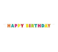 Striscione "Happy Birthday" 2,2 m Arcobaleno per Compleanno