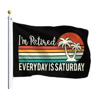 Striscione I'm Retired Everyday Is Saturday Trippy 90x150cm