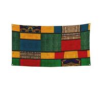 Striscione in stile africano con stampa patchwork per regali di vacanza, decorazione da appendere per la celebrazione di Natale Halloween Party Yard Sign