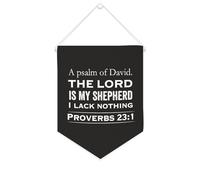 Striscione in tela con scritta "A Psalm of David. The LORD Is My Shepherd", da appendere alla parete, decorazione per la casa, per soggiorno, camera da letto, ufficio, regali per vacanze, 25,4 x 30,5