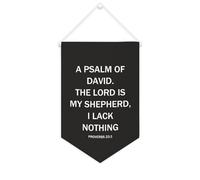 Striscione in tela con scritta "A Psalm of David. The LORD Is My Shepherd", da appendere alla parete, decorazione per la casa, per soggiorno, camera da letto, ufficio, regali per vacanze, 25,4 x 38,1