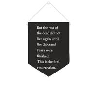 Striscione in tela con scritta "But the rest of the dead did not live again", 25,4 x 30,5 cm, motivazionale, da appendere alla parete, decorazione decorativa per camera da letto, cameretta dei bambini