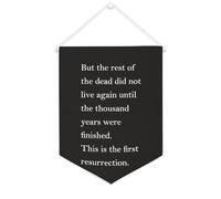 Striscione in tela con scritta "But the rest of the Dead Did Not Live Again", da appendere alla parete, decorazione per la casa, per soggiorno, camera da letto, ufficio, regali per vacanze, 30,5 x