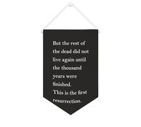 Striscione in tela con scritta "But the rest of the Dead Did Not Live Again", da appendere alla parete, decorazione per la casa, per soggiorno, camera da letto, ufficio, regali per le vacanze, 25,4 x