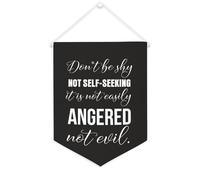 Striscione in tela con scritta "Don't Be Shy,not selfseeking, it is not easily Angered, not Evil Canvas Banner Inspirational Wall Hanging Flag Banner Wall Home Decorative Artwork for Living Room Room