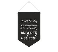 Striscione in tela con scritta "Don't Be Shy,not selfseeking, it is not easily Angered, not Evil Canvas Banner Inspirational Wall Hanging Flag Banner Wall Home Decorative Artwork for Living Room Room