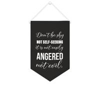 Striscione in tela con scritta "Don't Be Shy,not selfseeking, it is not easily Angered, not Evil Canvas Banner Inspirational Wall Hanging Flag Banner Wall Home Decorative Artwork for Living Room Room