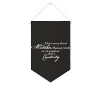 Striscione in tela con scritta "Don't Worry About Mistakes". Making Things Out of Mistakes, That's Creativity, 25,4 x 38,1 cm, motivazionale, da appendere alla parete, decorazione da parete per camera