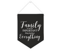 Striscione in tela con scritta "Family Is Not An Important Thing Family Is Everything", 25,4 x 30,5 cm, motivazionale, da appendere alla parete, decorazione da parete per camera da letto, cameretta