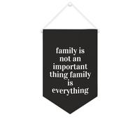 Striscione in tela con scritta "Family Is Not An Important Thing Family Is Everything", 25,4 x 38,1 cm, motivazionale, da appendere alla parete, decorazione da parete per camera da letto, cameretta