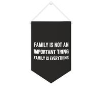 Striscione in tela con scritta "Family Is Not An Important Thing Family Is Everything", da appendere alla parete, decorazione per la casa, per soggiorno, camera da letto, ufficio, regali per le