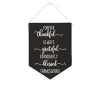 Striscione in tela con scritta "Forever Thankful Always Grateful Abundantly Blessed", 25,4 x 30,5 cm, motivazionale da appendere alla parete, decorazione da parete per camera da letto, cameretta dei