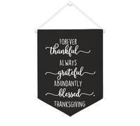 Striscione in tela con scritta "Forever Thankful Always Grateful Abundantly Blessed", 30,5 x 40,6 cm, motivazionale da appendere alla parete, decorazione da parete per camera da letto, cameretta dei