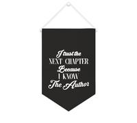 Striscione in tela con scritta "I Trust The Next Chapter Because I Know The Author", 25,4 x 38,1 cm, motivazionale, da appendere alla parete, decorazione da parete per camera da letto, cameretta dei