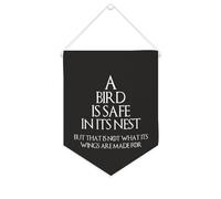 Striscione in tela con scritta in inglese "A Bird Is Safe in its Nest But That Is Not What Its Wings Are Made for Canvas Banner Inspirational Wall Wall Wall Home Decorative Artwork for Living Room