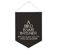 Striscione in tela con scritta in inglese "A Bird Is Safe in its Nest But That Is Not What Its Wings Are Made for Canvas Banner Inspirational Wall Wall Wall Home Decorative Artwork for Living Room